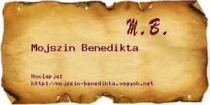 Mojszin Benedikta névjegykártya